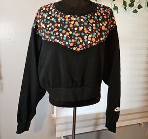 Nike Black Floral Sweatshirt